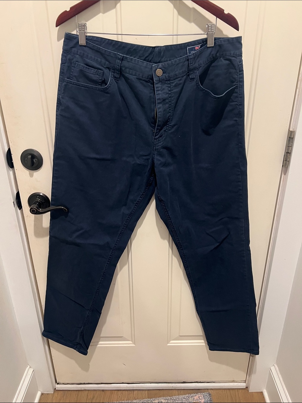 Vineyard Vines men’s  On the Go Navy Cotton-Blend Pants size 36 x 32